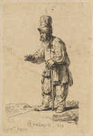 KG 13366
          <br/>
          Zwerver, copie naar Rembrandt in spiegelbeeld (B 133-3)
          <br/>
          <em>Vivarès, François (1709-1780)</em>